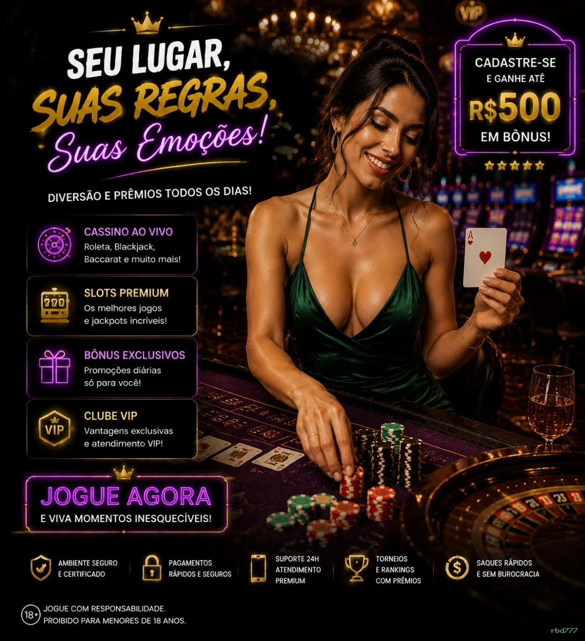 Configurações úteis dentro do app rbd777